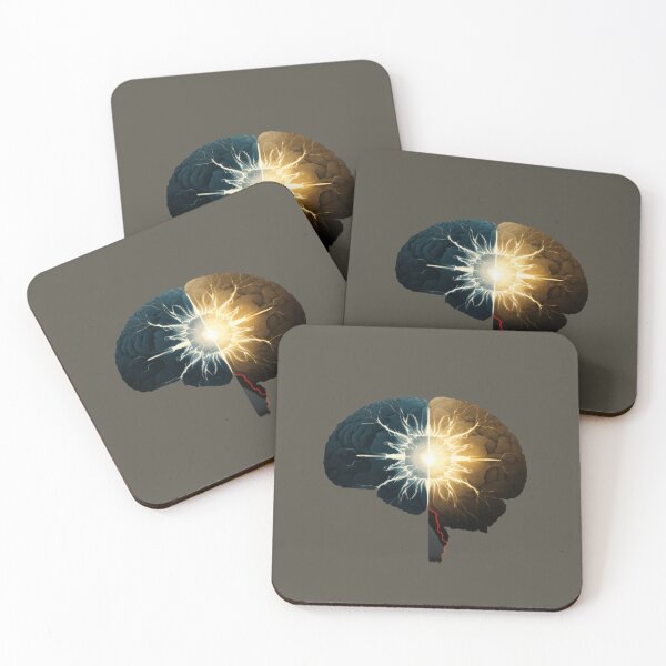 Item preview, brain telepathy abstract light minimalist surreal designed and sold by sammgdesign.
