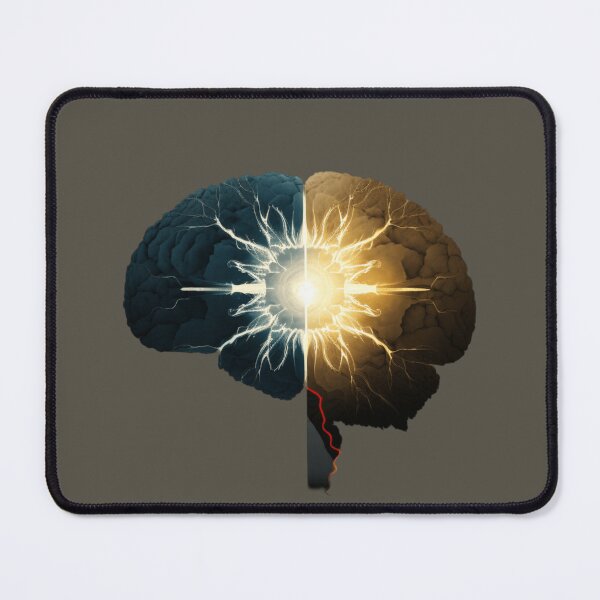Item preview, brain telepathy abstract light minimalist surreal designed and sold by sammgdesign.