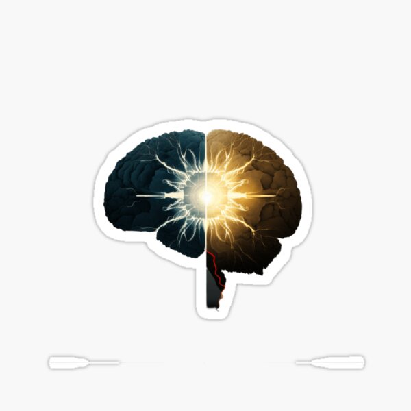 Item preview, brain telepathy abstract light minimalist surreal designed and sold by sammgdesign.