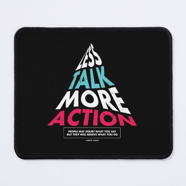 Item preview, Less Talk More Action Motivational & Inspirational Quote Design designed and sold by VIKING PROJECT.