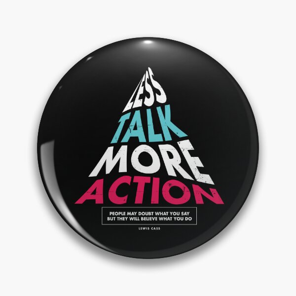Item preview, Less Talk More Action Motivational & Inspirational Quote Design designed and sold by VIKING  PROJECT.