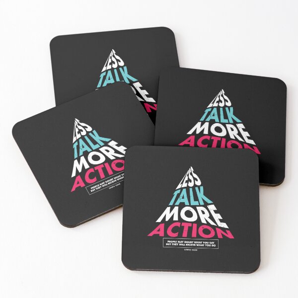 Item preview, Less Talk More Action Motivational & Inspirational Quote Design designed and sold by VIKING  PROJECT.
