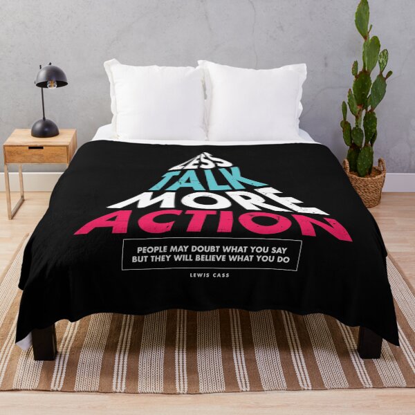 Item preview, Less Talk More Action Motivational & Inspirational Quote Design designed and sold by VIKING PROJECT.