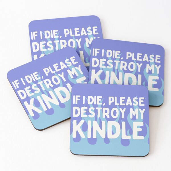 Item preview, Si muero, destruya mi Kindle (azul) designed and sold by BitchFromNaboo.