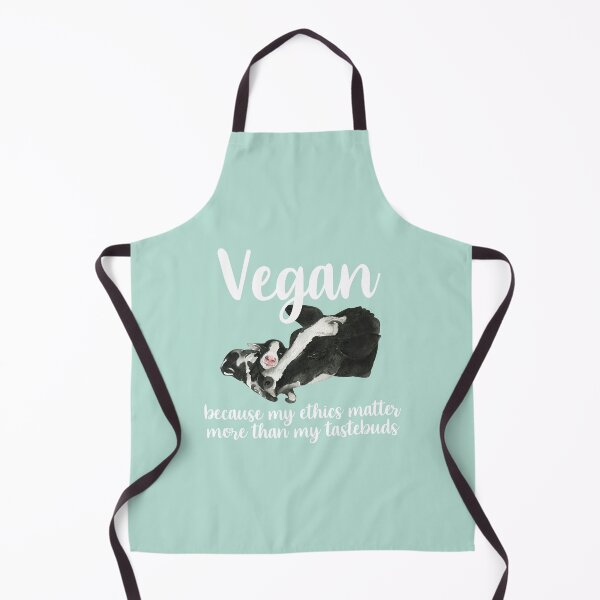 Item preview, Vegan because_watercolor 2_white text designed and sold by quinnhopp.