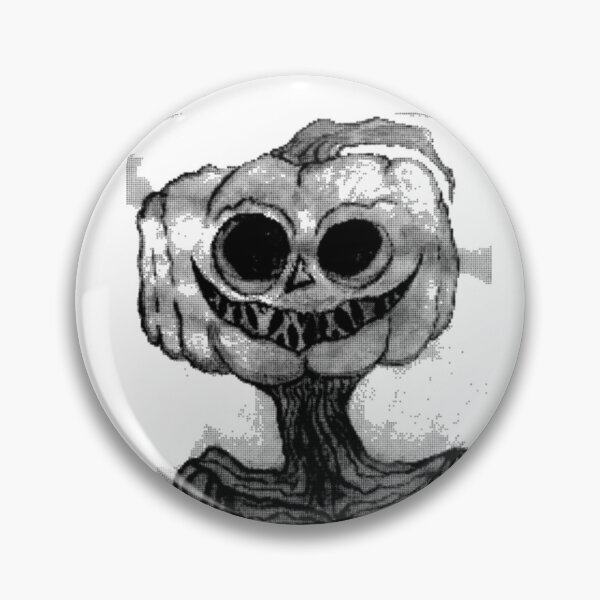 Item preview, scary creepy pumpkin head designed and sold by OneUpArtDesigns.