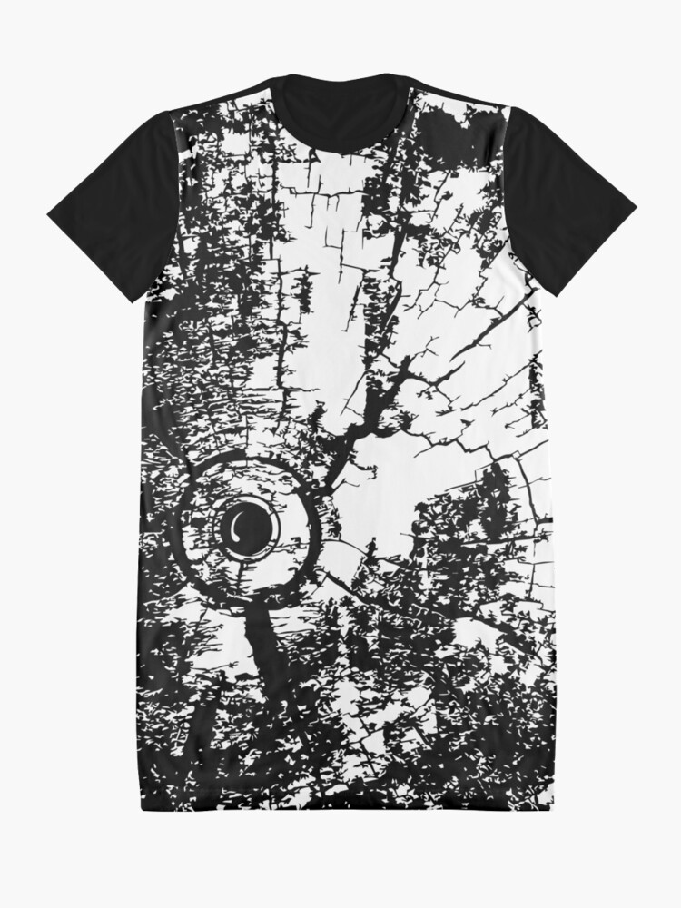 Alternate view of Cracked Wood Creature - Shee Texture / Pattern Graphic T-Shirt Dress