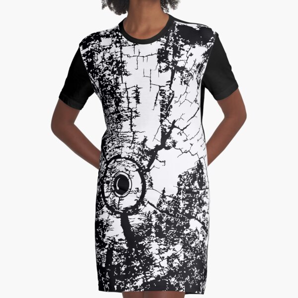 Cracked Wood Creature - Shee Texture / Pattern Graphic T-Shirt Dress
