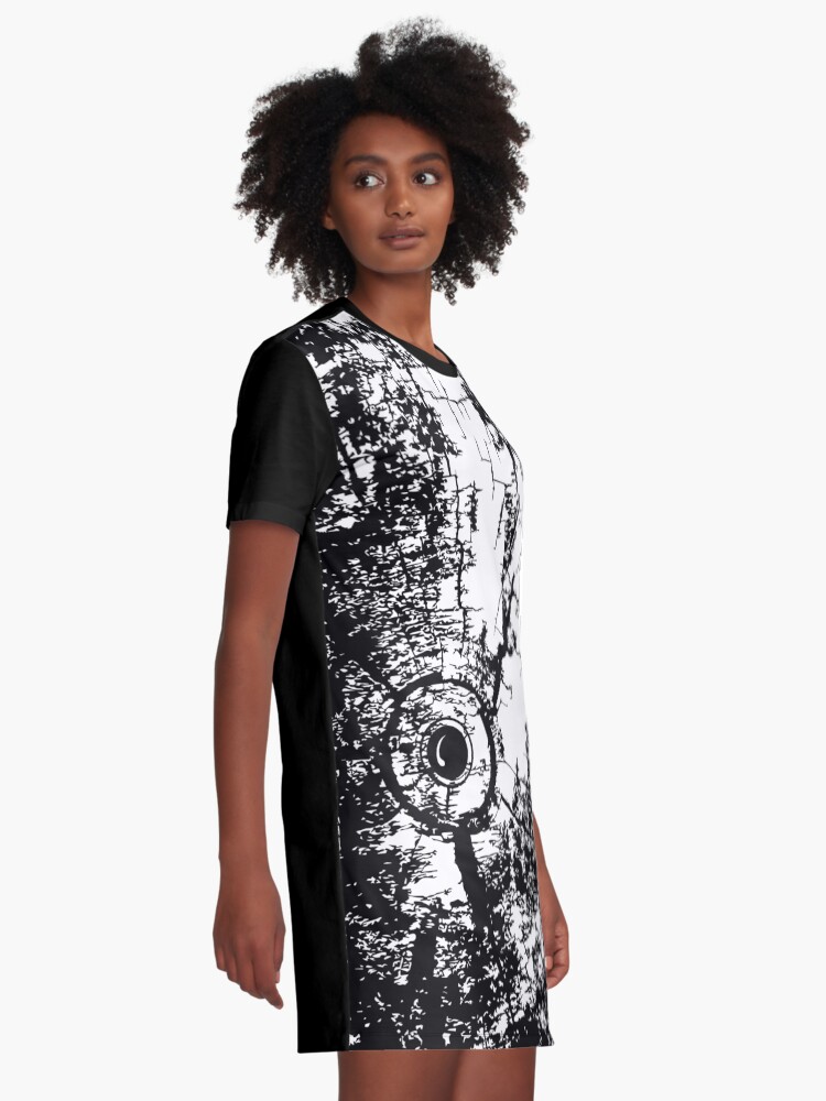 Alternate view of Cracked Wood Creature - Shee Texture / Pattern Graphic T-Shirt Dress