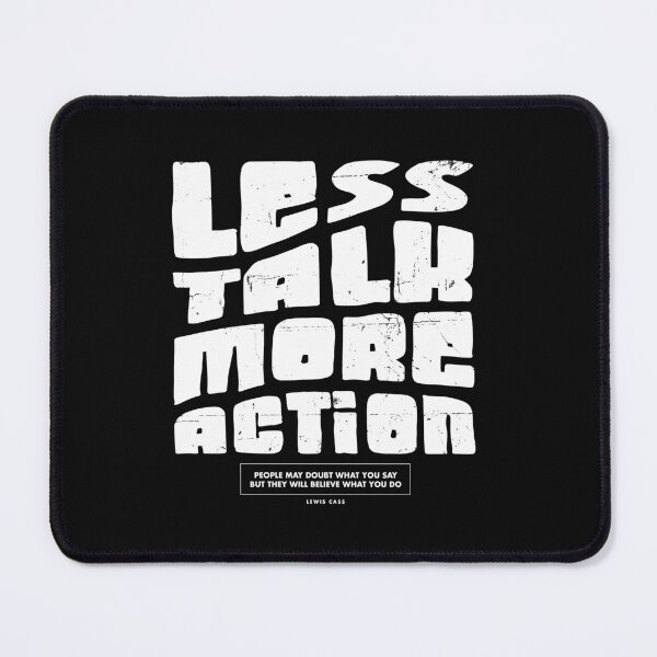 Item preview, Less Talk More Action Motivational & Inspirational Quote Design designed and sold by VIKING PROJECT.