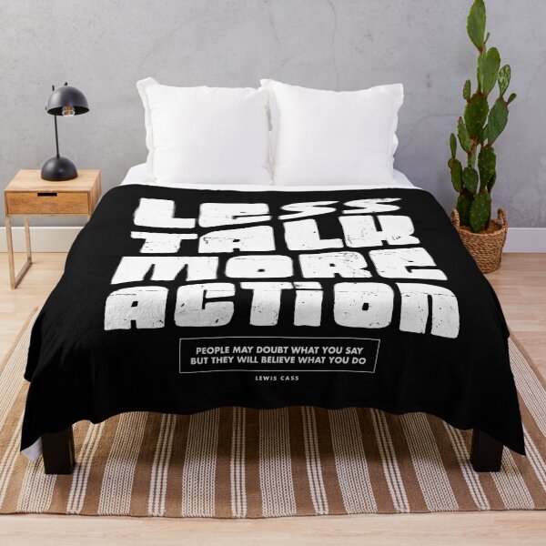 Item preview, Less Talk More Action Motivational & Inspirational Quote Design designed and sold by VIKING PROJECT.