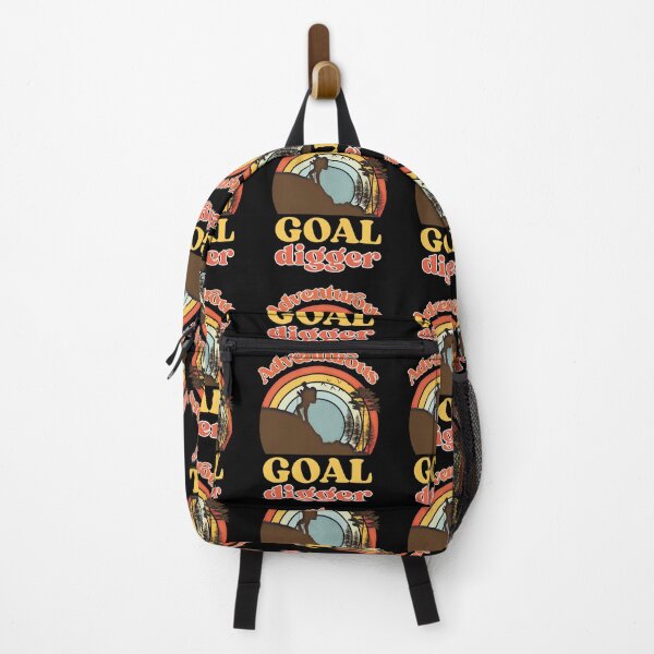 Item preview, adventurous goal digger. I’d rather be hiking. the mountains are calling and i must go. mountains against a warm  sunset background designed and sold by efenem.