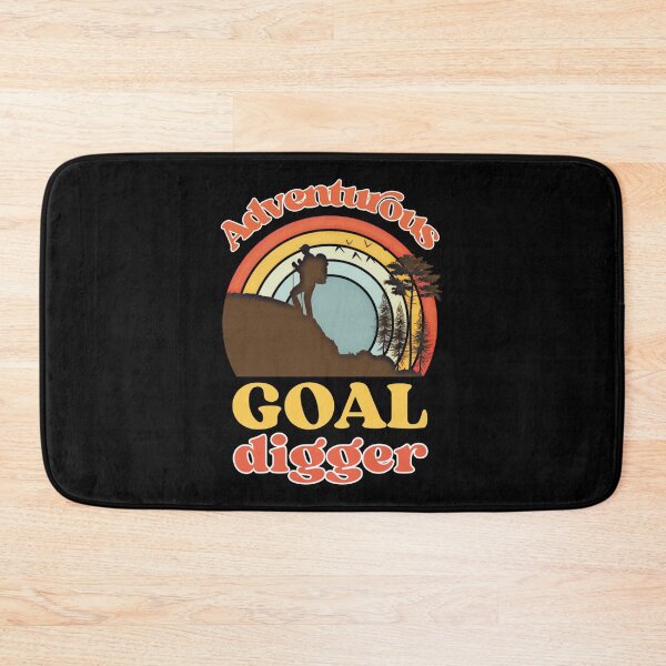 Item preview, adventurous goal digger. I’d rather be hiking. the mountains are calling and i must go. mountains against a warm  sunset background designed and sold by efenem.