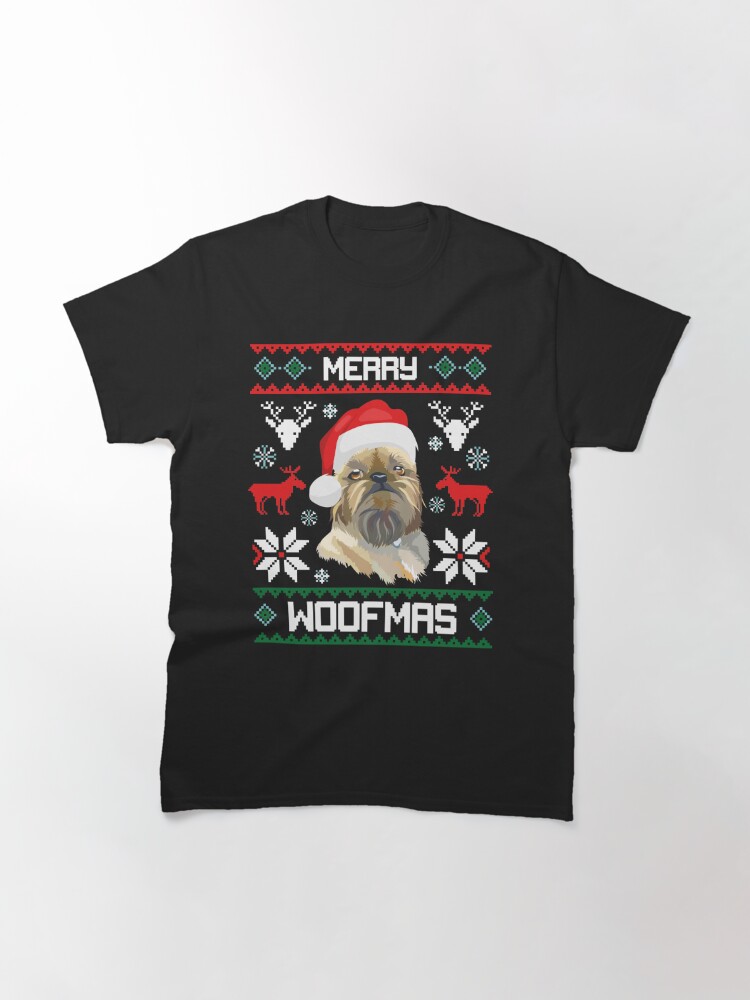 Discover Brussels Griffon Dog Merry Woofmas Christmas Gift  T-Shirt