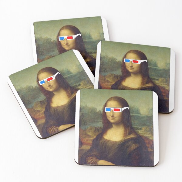 Item preview, Mona Lisa Painting 3D Glasses designed and sold by HatzicTshirts.