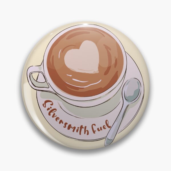 Item preview, Coffee lover heart latte silversmith fuel cute cup  designed and sold by MetalicBabe.