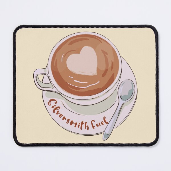 Item preview, Coffee lover heart latte silversmith fuel cute cup designed and sold by MetalicBabe.