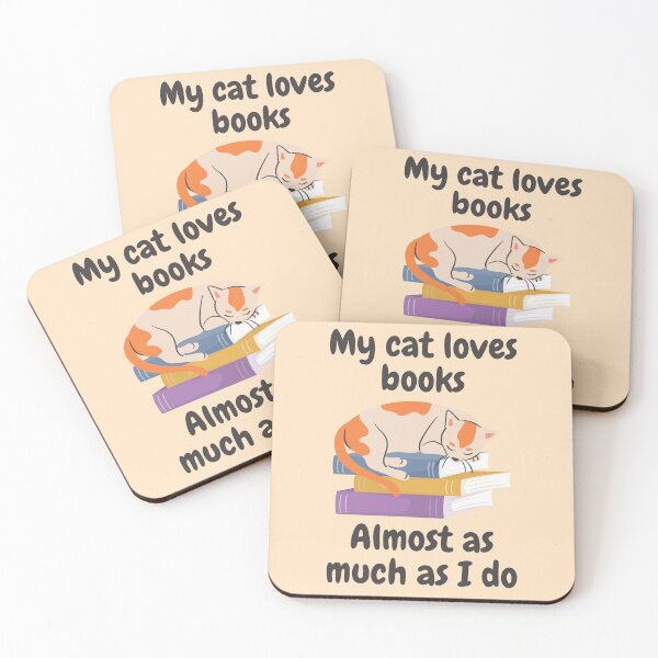 Item preview, My cat loves books almost as much as I do designed and sold by PellSilversmith.