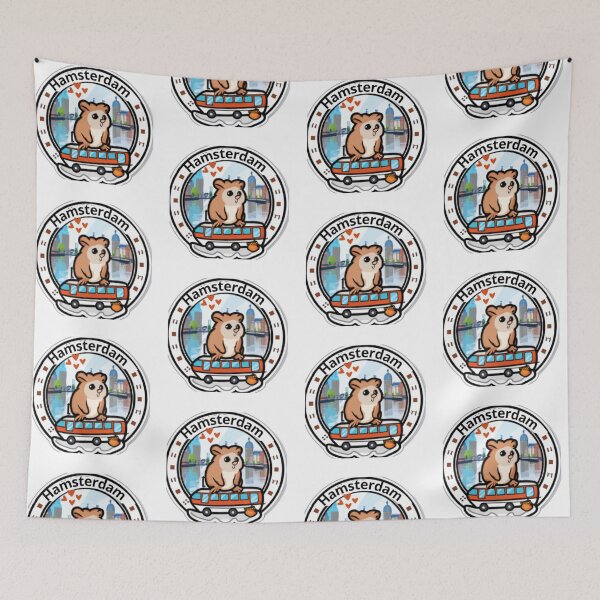 Item preview, Funny hamster travels to Amsterdam- hamsterdam designed and sold by sweetiejojo.