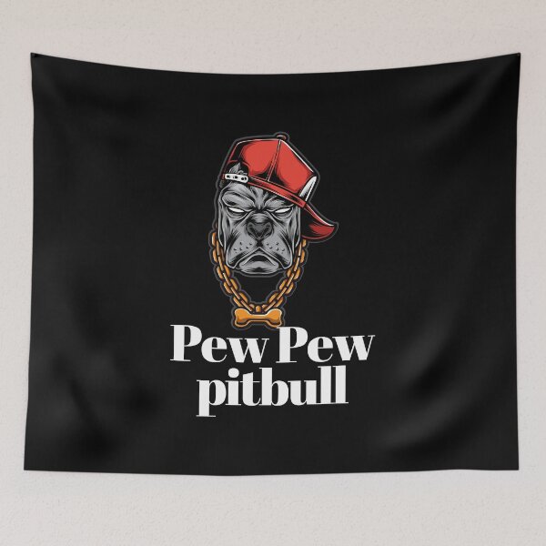 Item preview, Pew Pew gangster pitbull - Pew Pew pit bull - funny Pew Pew design  designed and sold by Basma Store.