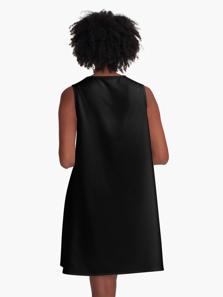 Thumbnail 3 of 4, A-Line Dress, Solid Black designed and sold by wwlmerch.