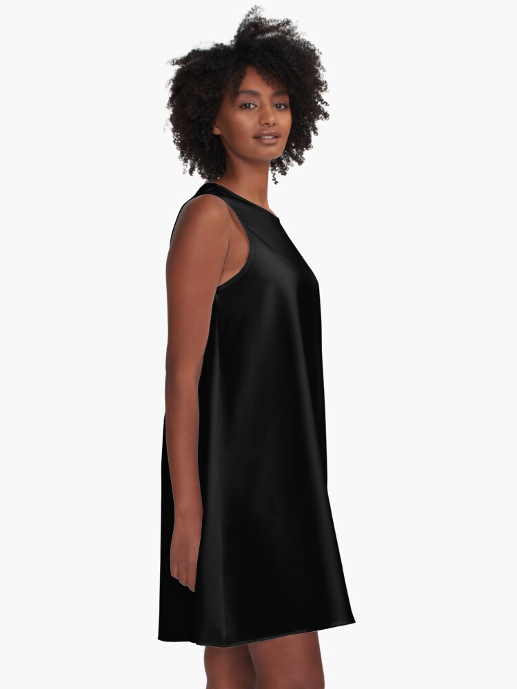 Thumbnail 2 of 4, A-Line Dress, Solid Black designed and sold by wwlmerch.