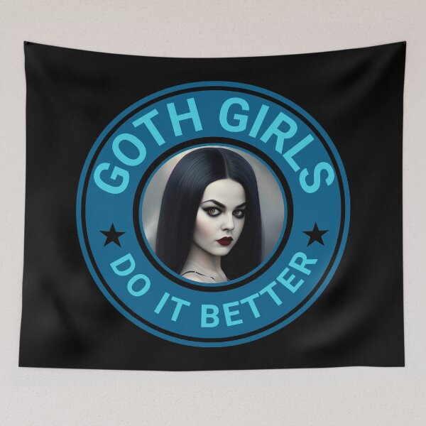 Item preview, Goth Girls Do It Better Coffee Shop & Bakery Blue Variant designed and sold by DreamSwiftly.