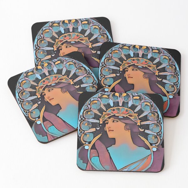 Item preview, Art Nouveau - Dreamy Eyes designed and sold by WildPenDesign.