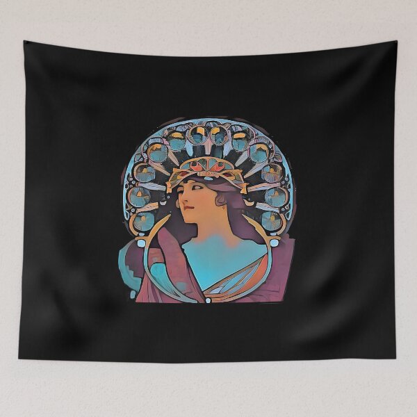 Item preview, Art Nouveau - Dreamy Eyes designed and sold by WildPenDesign.