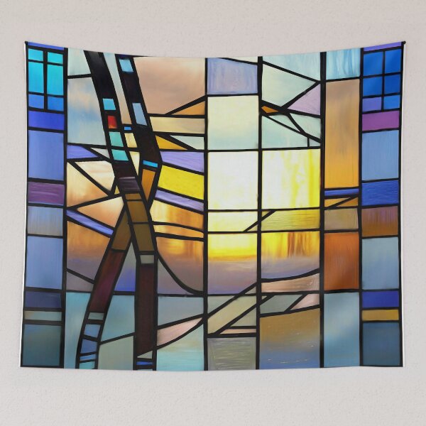 Item preview, Stained glass window, landscape designed and sold by Gala-life1.
