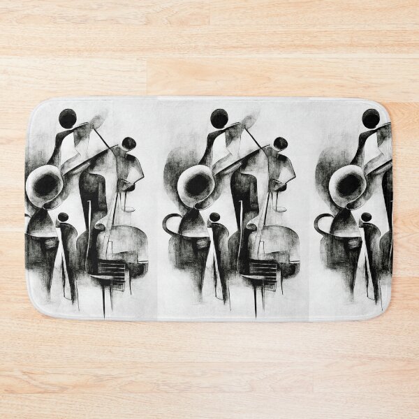Item preview, Jazz quartet charcoal, abstract designed and sold by WaveDance.