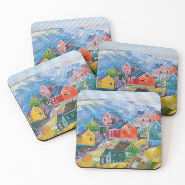 Item preview, Norway village. Oil painting on canvas. norwegian art designed and sold by DmitrySkripnyc.