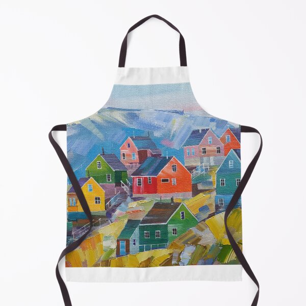 Item preview, Norway village. Oil painting on canvas. norwegian art designed and sold by DmitrySkripnyc.