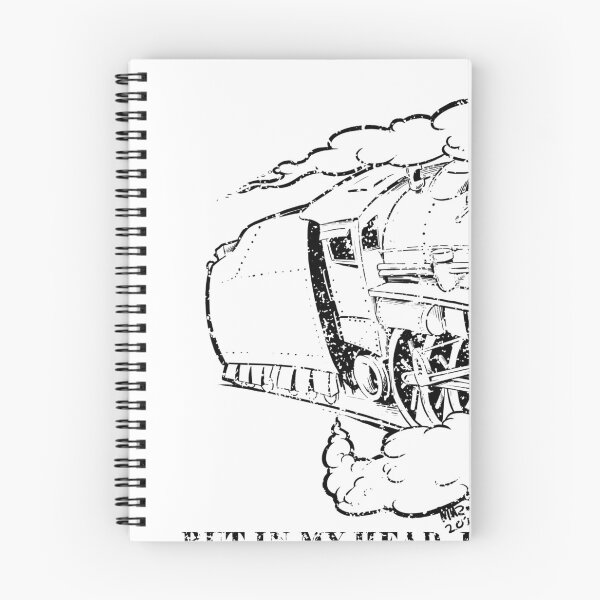 Item preview, I'm Thinking About Trains. Cartoon steam train graphic designed and sold by WarrenMuzakArt.