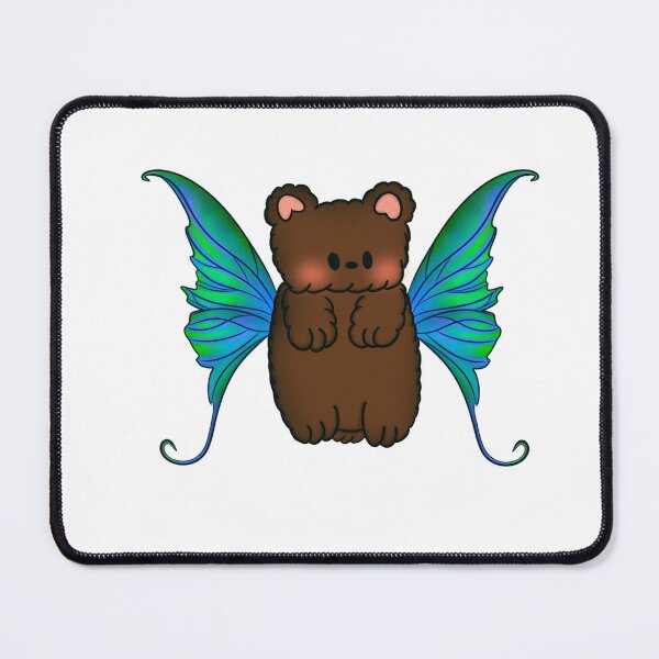 Item preview, Teddy Bear Fairy with Colorful Turquoise Wings designed and sold by EtherealKawaii.