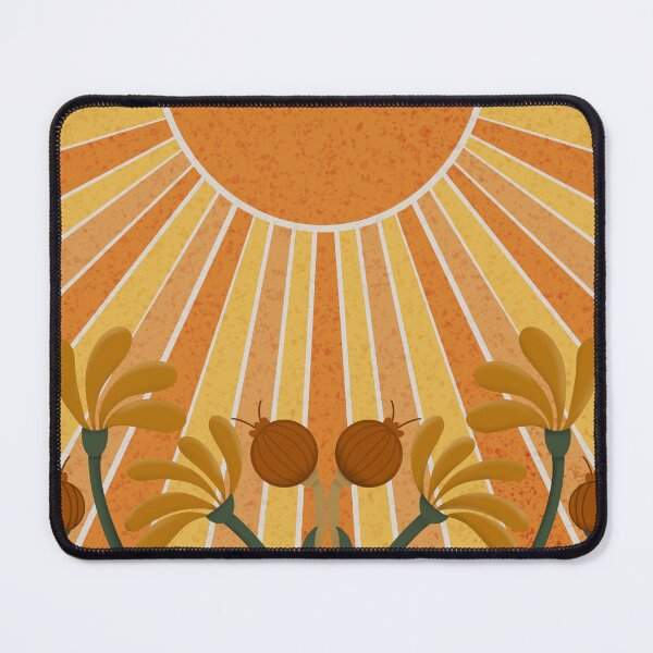 Item preview, Boho Style Sun and Flowers in Yellow and Orange Tones designed and sold by Gsallicat.