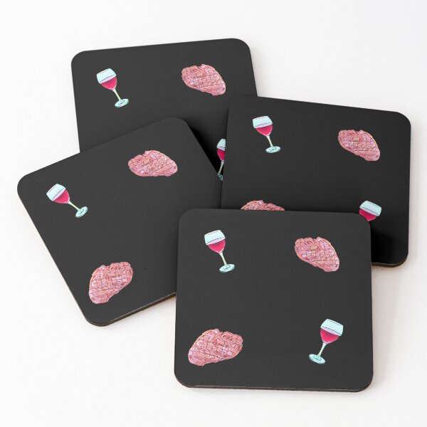 Item preview, Steak and Wine Night Pattern  - Stickers Socks and More designed and sold by Dude  Stuff.