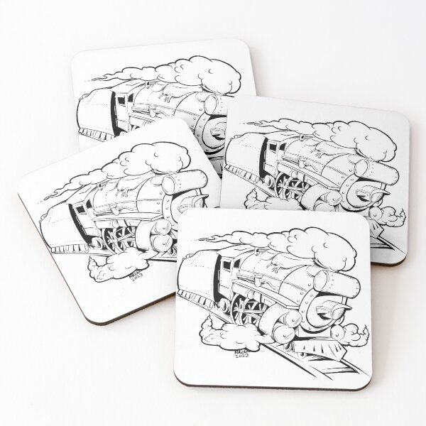 Item preview, Cartoon steam train graphic designed and sold by WarrenMuzakArt.