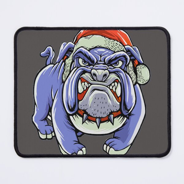 Item preview, bulldog Christmas funny Santa Claus scary dog designed and sold by AssamFT.