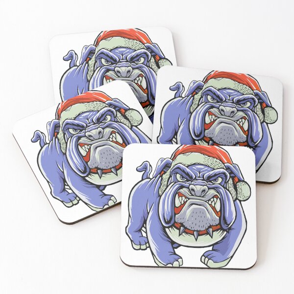 Item preview, bulldog Christmas funny Santa Claus scary dog designed and sold by AssamFT.