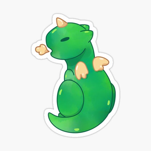 Unigon Chibi Green Dragon Sticker for Sale by SpearedRaven