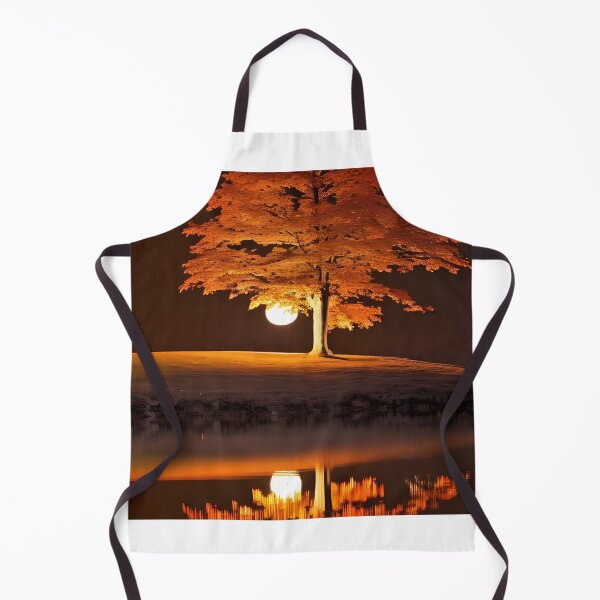 Item preview, Tree silhouetted in the moonlight, reflected in a lake designed and sold by DesertSkyPress.