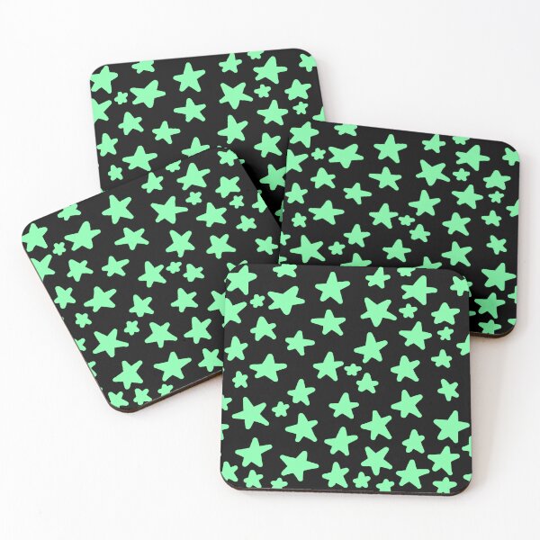 Item preview, Green scattered stars pattern  designed and sold by charmednight.