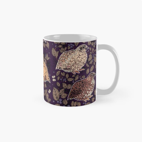 Item preview, Quail, Blueberries, and Brambles Midnight Pattern designed and sold by Quail and Friends.