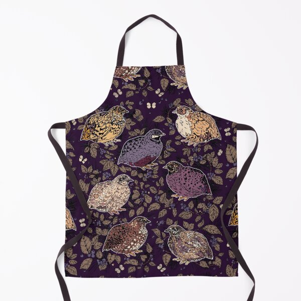 Item preview, Quail, Blueberries, and Brambles Midnight Pattern designed and sold by Quail and Friends.