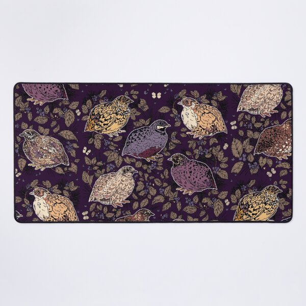 Item preview, Quail, Blueberries, and Brambles Midnight Pattern designed and sold by Quail and Friends.