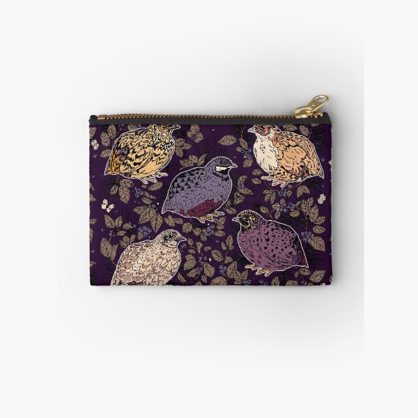 Item preview, Quail, Blueberries, and Brambles Midnight Pattern designed and sold by Quail and Friends.