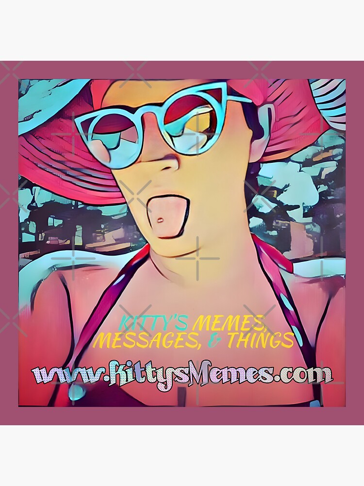 Thumbnail 3 of 3, Sticker, 1st ever profile display pic KittysMemes.com designed and sold by KittyKimiko.
