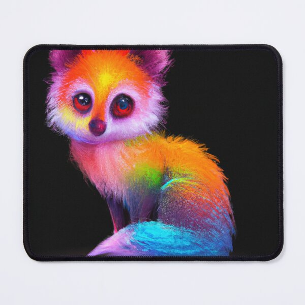 Item preview, Fox Looking Cute with Rainbow Colors designed and sold by phillipbooth.