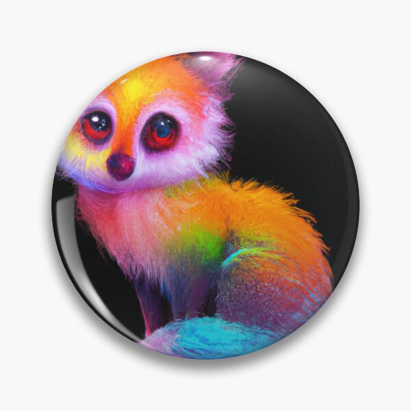 Item preview, Fox Looking Cute with Rainbow Colors designed and sold by phillipbooth.
